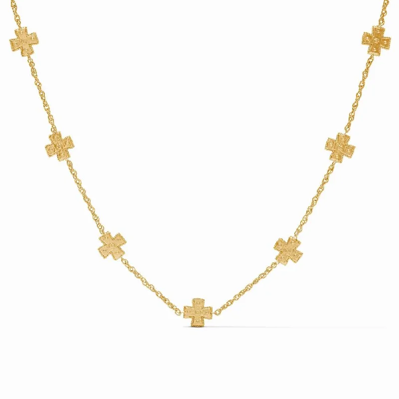 Fluid design necklaces-Julie Vos Canterbury Delicate Station Necklace