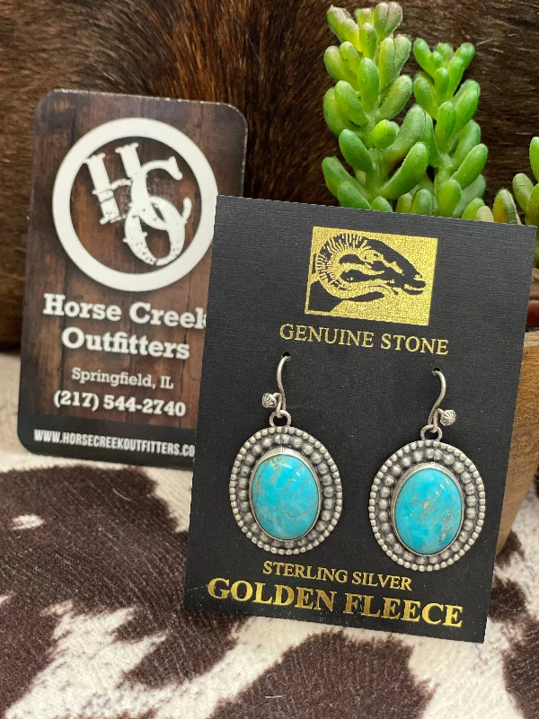 Layered tier earrings-Kingman Turquoise Earrings