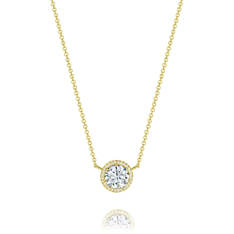 Retro locket necklaces-Tacori Bloom Diamond Necklace 14kt Yellow Gold