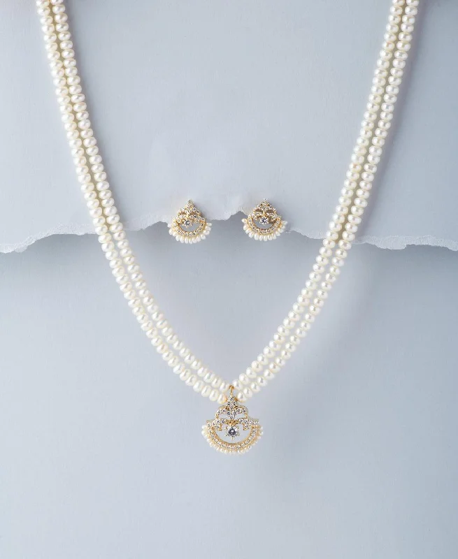 Ten-strand necklaces-Beautiful Real Pearl Necklace Set