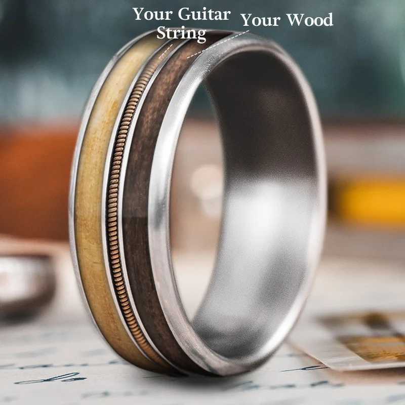 Woven motif rings-Custom Design - 3-Inlay Metal Center yAMaJKAmhJcGV9MBRNKH81W9