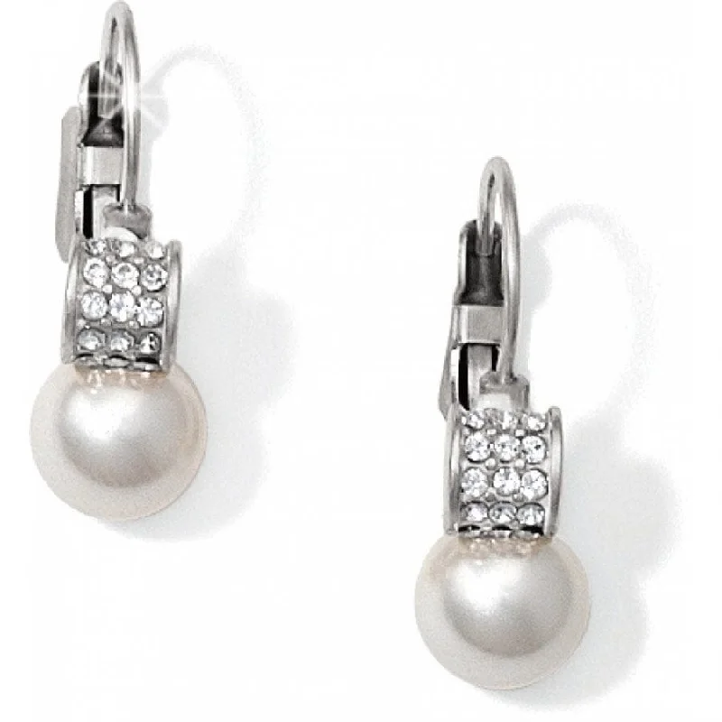 Light clay earrings-Brighton | Meridian Petite Pearl Leverback Earrings