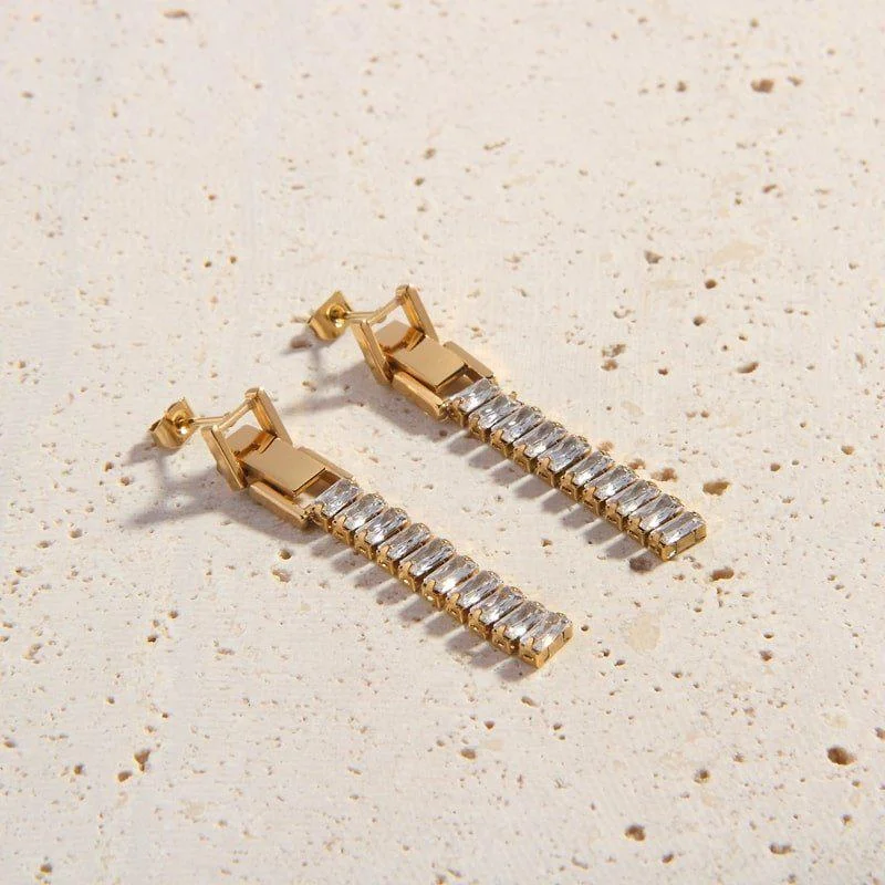 Layered tier earrings-Donna Earrings