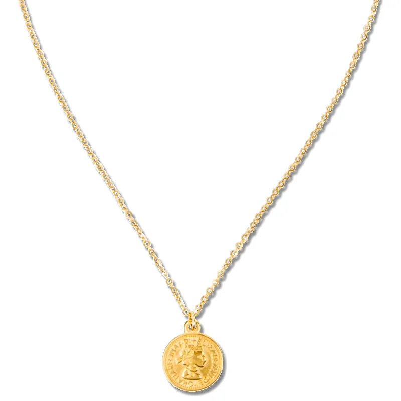 Wide link necklaces-Vida Coin Pendant Necklace