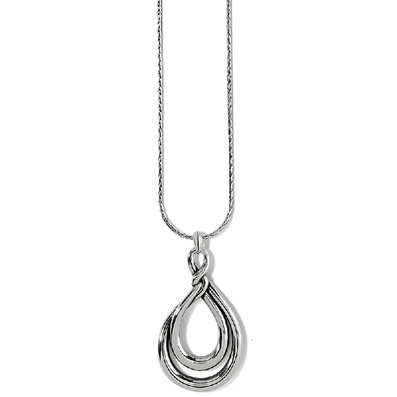 Radiant pearl necklaces-Brighton Interlok Twist Convertible Necklace