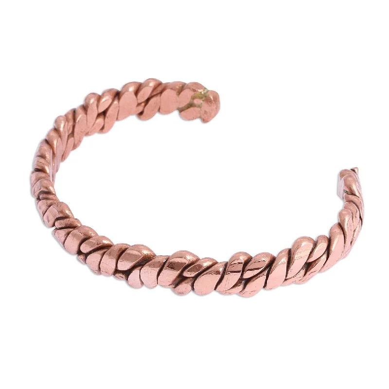 Dusk gothic bangles-NOVICA Brilliant Luster, Copper cuff bracelet