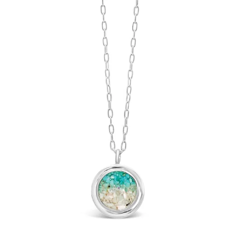 Firm clasp necklaces-Dune Jewelry Sterling Silver Turquoise Gradient Neptune Necklace