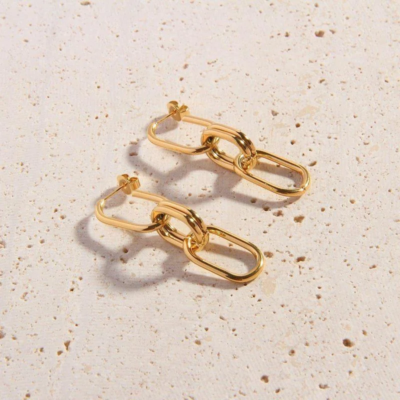 Bow knot earrings-Capri Hoops