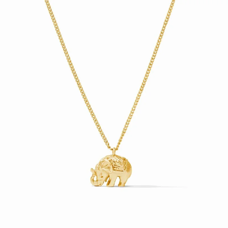 Coiled thread necklaces-Julie Vos Elephant Delicate Necklace