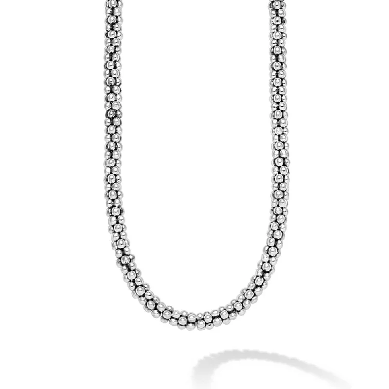 Reed weave necklaces-Lagos Signature Caviar Beaded Necklace, 5mm