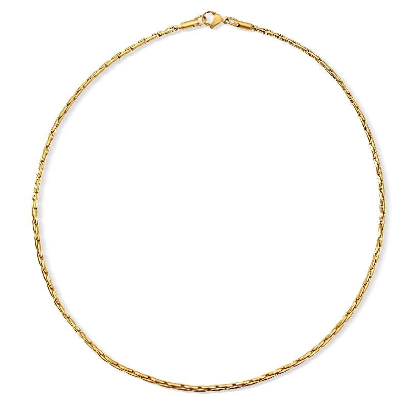 Slanted design necklaces-Anya Rectangular Box Chain Necklace