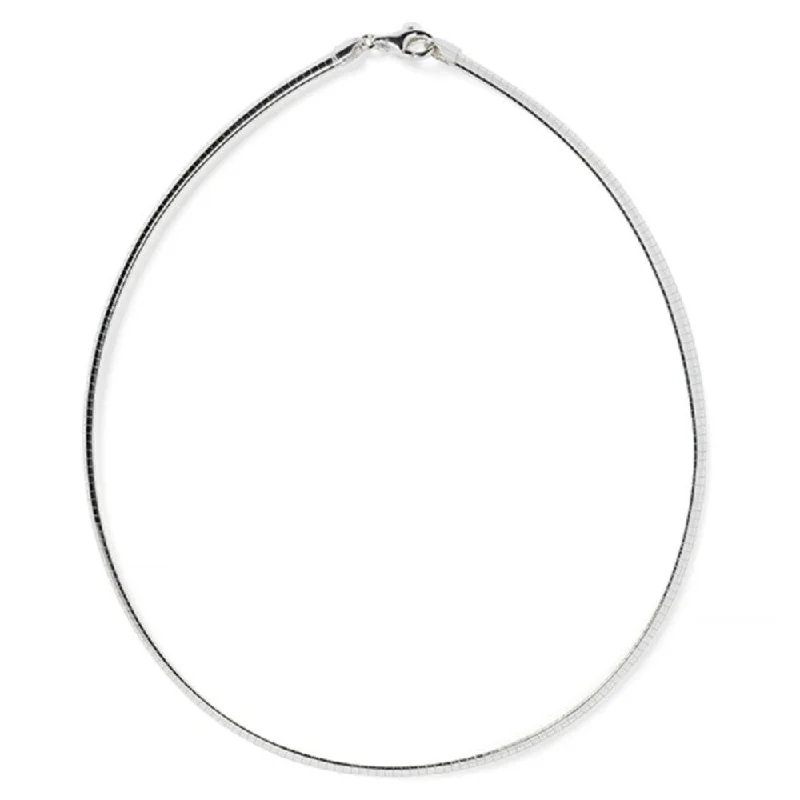 Tie-style necklaces-Sterling Silver Omega Necklace