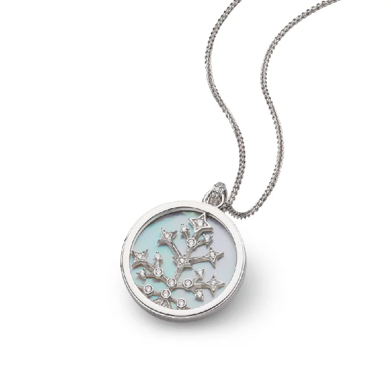 Tribal coin necklaces-Kit Heath Céleste Astoria Family Tree of Life Mother of Pearl Necklace