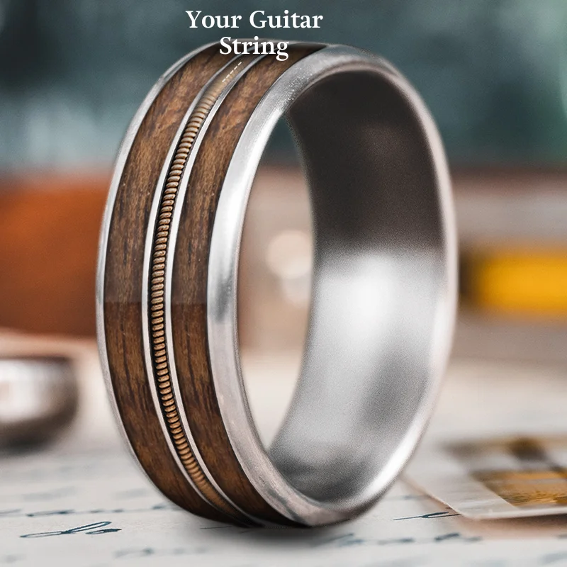 Glossy band rings-Custom Design - 3-Inlay Metal Center Ring plWMfu6pa9hiq7A0zDMVpgv0