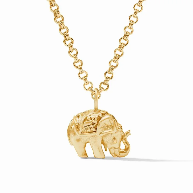 Flat knot necklaces-Julie Vos Elephant Pendant Necklace