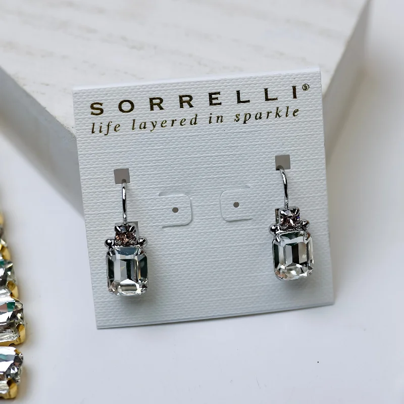 Tide theme earrings-Sorrelli | Zelmira Dangle Earrings in Palladium Silver Tone and Snow Bunny