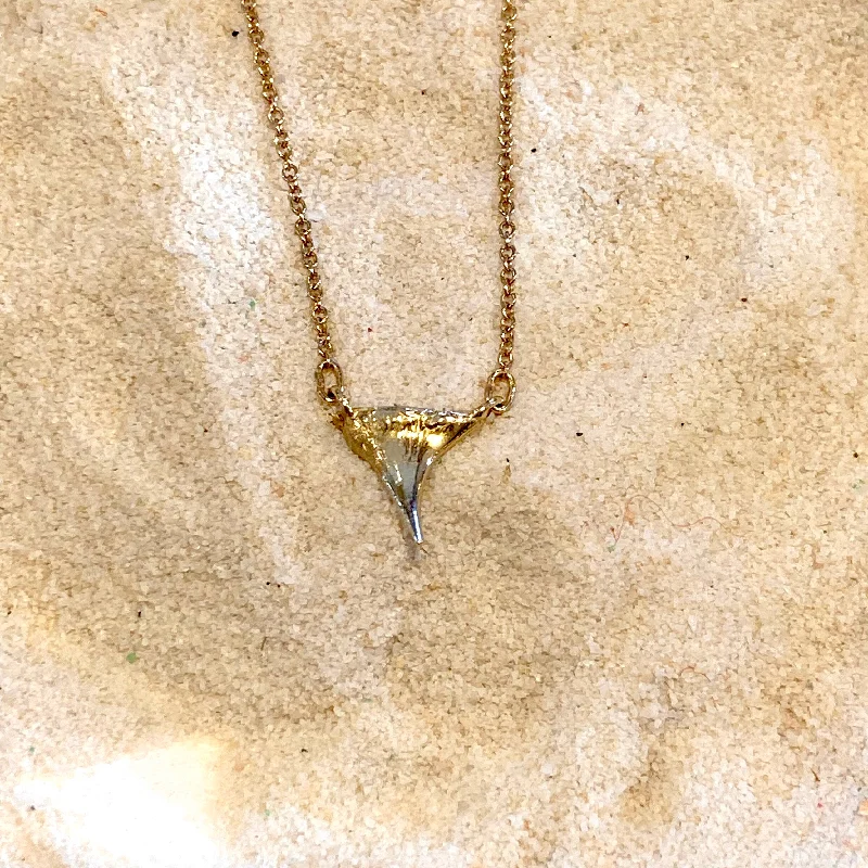 Carved initial necklaces-Rose Thorn 14K Gold Pendant Necklace