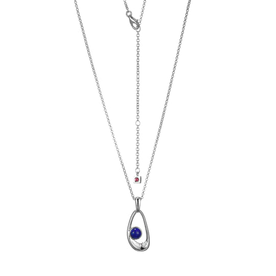 Spinel necklaces-Elle "Satelite" Blue Opal Pendant Necklace