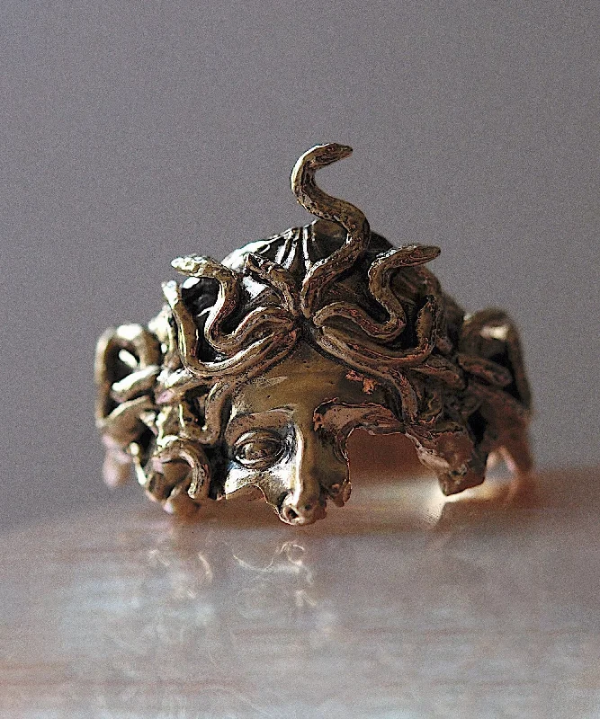 Smooth stone rings-Medusa's Veil Ring - Ready-to-ship