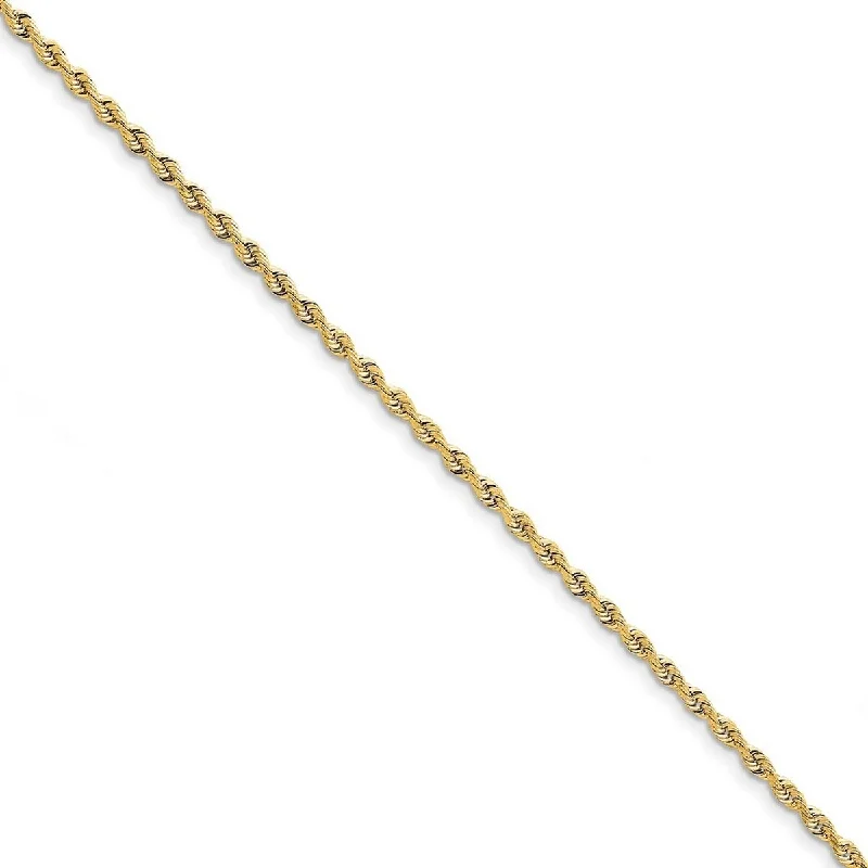 Fox motif bangles-Curata 10k Yellow Gold 3.0mm Sparkle Cut Quadruple Rope Chain Bracelet