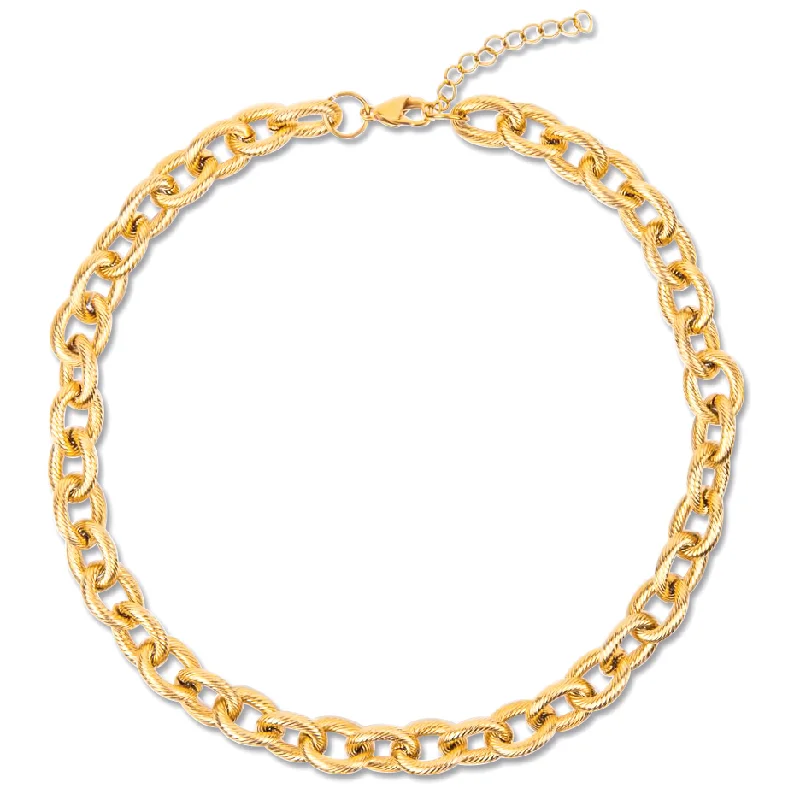 Sapphire gem necklaces-Stevie Chunky Chain Link Necklace