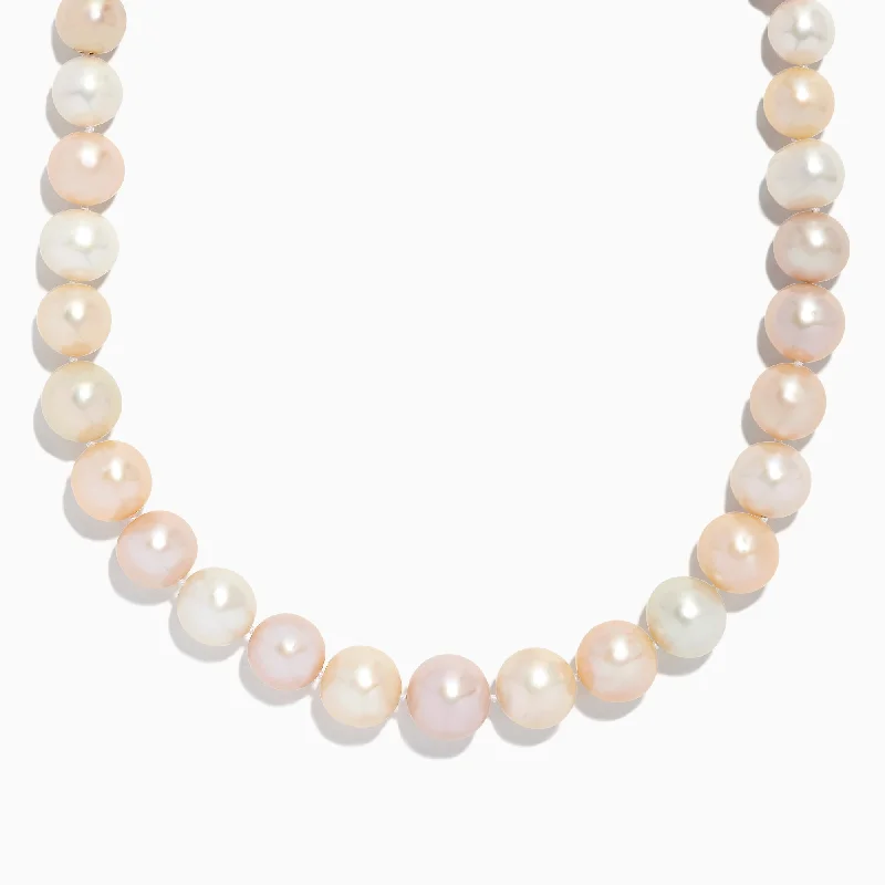 Crystal-twisted necklaces-925 Sterling Silver Cultured Fresh Water Pearl Necklace