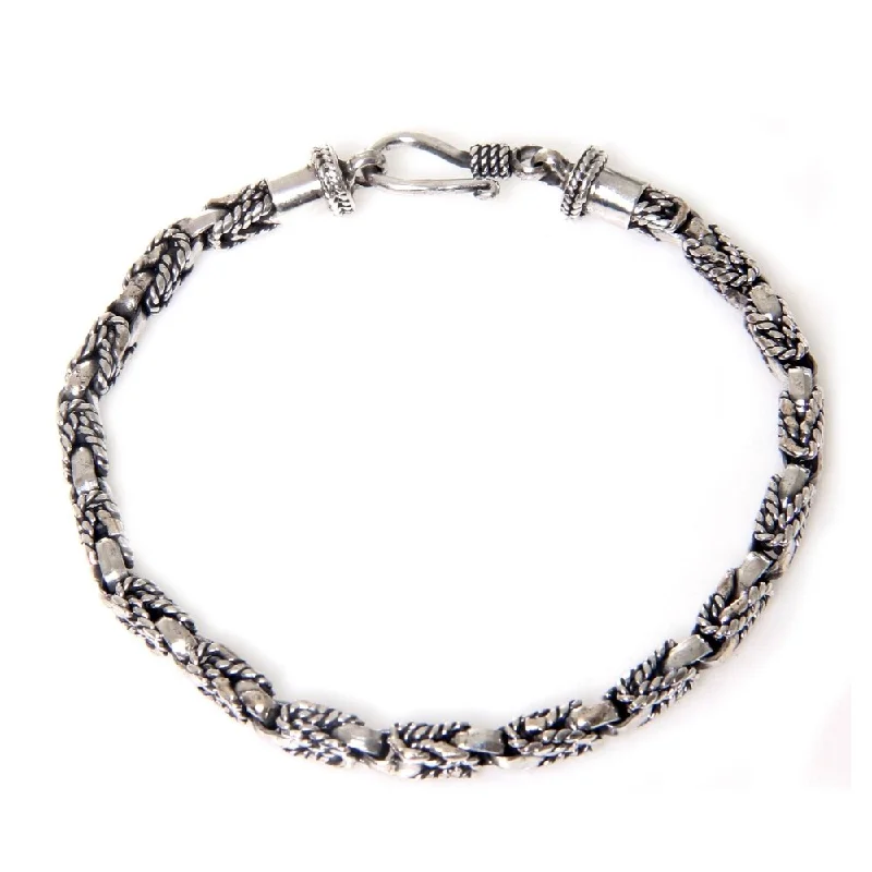 Old lock bangles-NOVICA Handmade Sterling Silver Sinnet Bracelet (Indonesia)