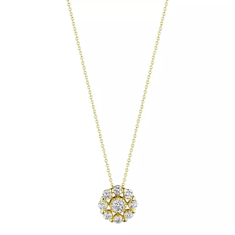 Subtle charm necklaces-Verragio 18k Gold Amore Diamond Pendant Necklace