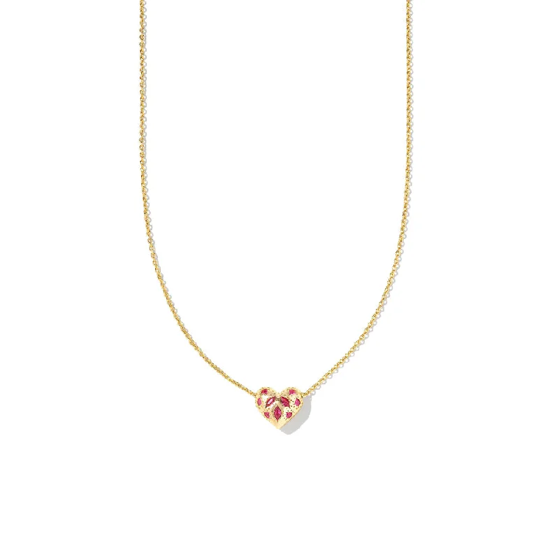 Raw braid necklaces-Kendra Scott Holland Heart Short Pendant Necklace