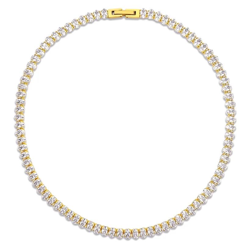 Playful bead necklaces-Mylah Oval Tennis Choker Necklace