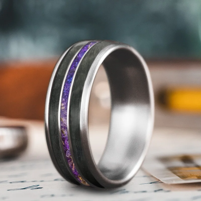 Wide band rings-Custom Design - 3-Inlay Narrow Center 0B0OwbWX3ZwkYg0kDBJxI2E1