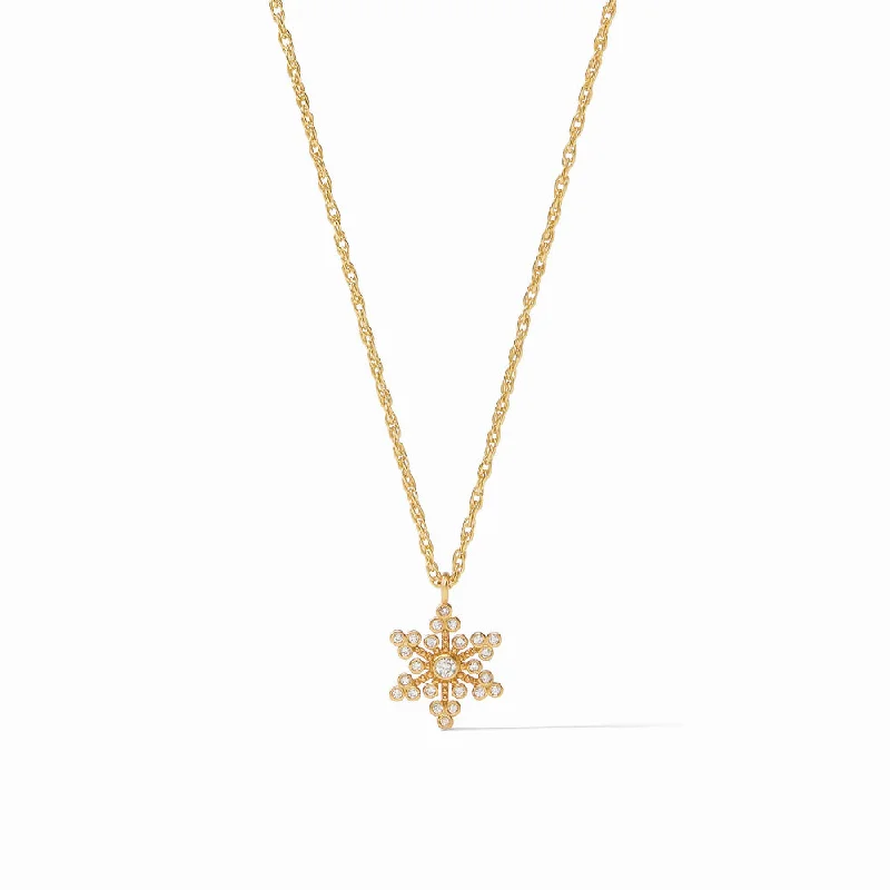 Curved pendant necklaces-Julie Vos Noel Star Solitaire Necklace