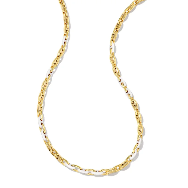 Thin enamel necklaces-Kendra Scott Bailey Chain Necklace