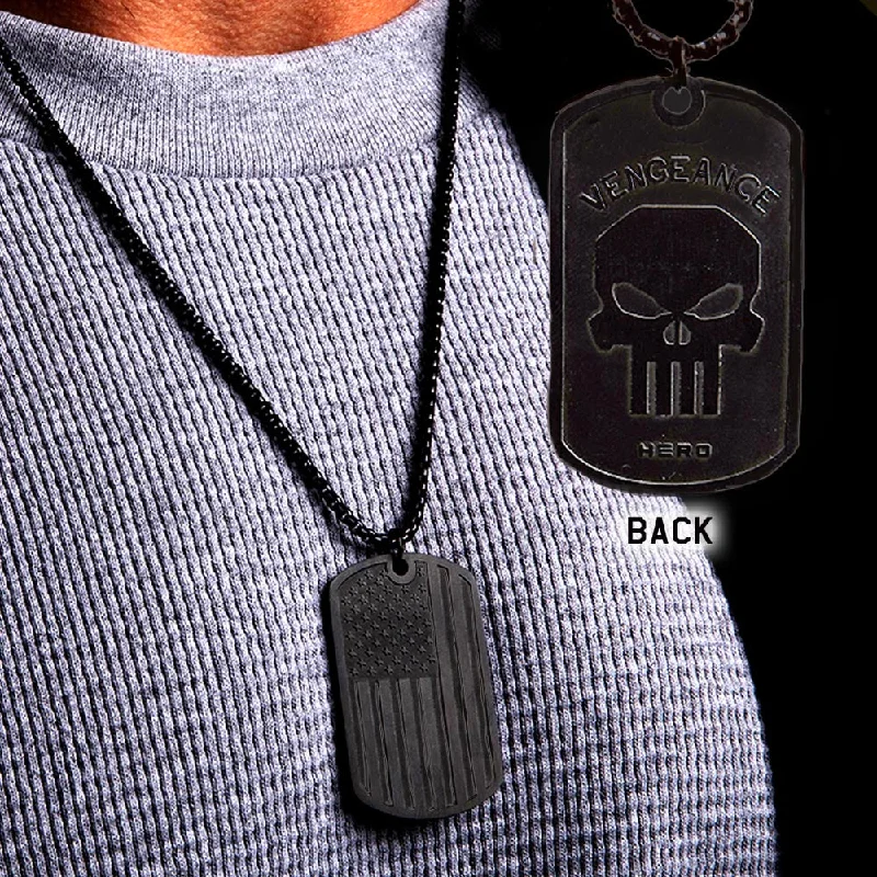 Curved pendant necklaces-Vindicta Vengeance Necklace: Helps Pair Veterans With A Service Dog Or Shelter Dog