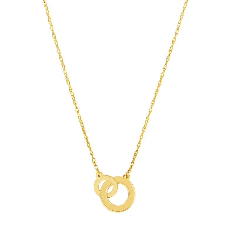 Chic art necklaces-14k Interlocked Circles Necklace