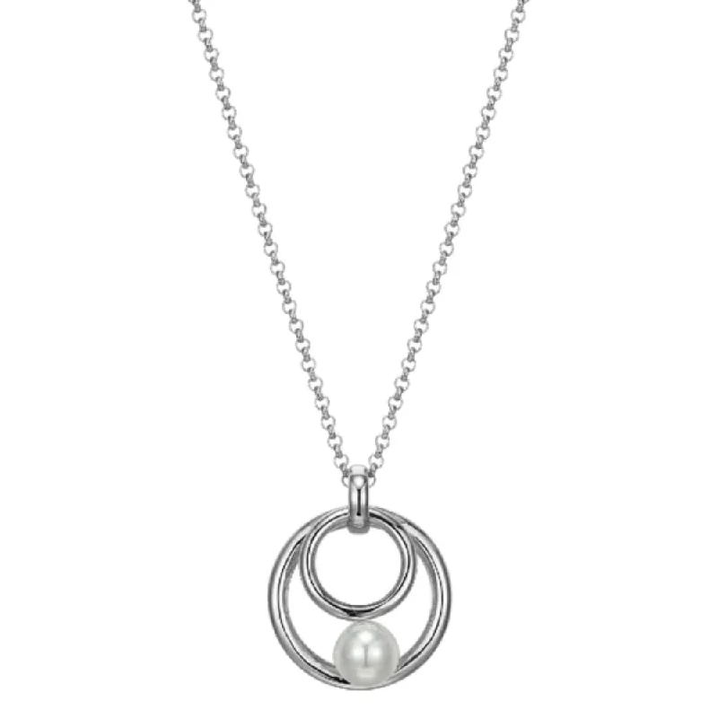 Hope charm necklaces-Elle "Simpatico" Pearl Drop Pendant Necklace