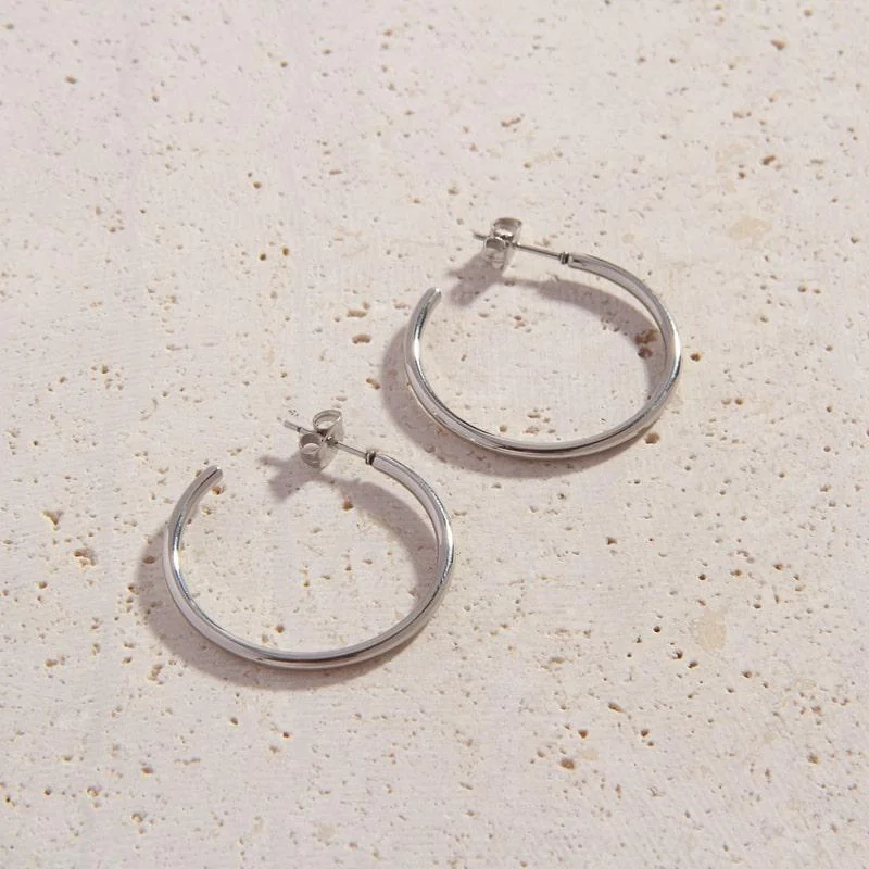 Agostina Silver Hoops