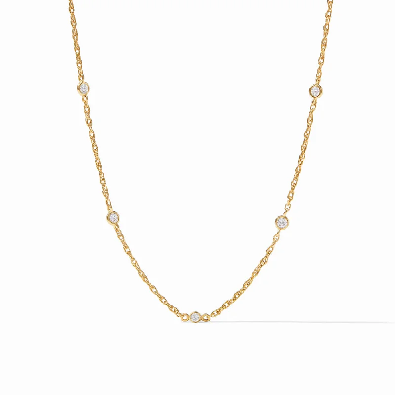 Multi-chain necklaces-Julie Vos Celeste Delicate Station Necklace