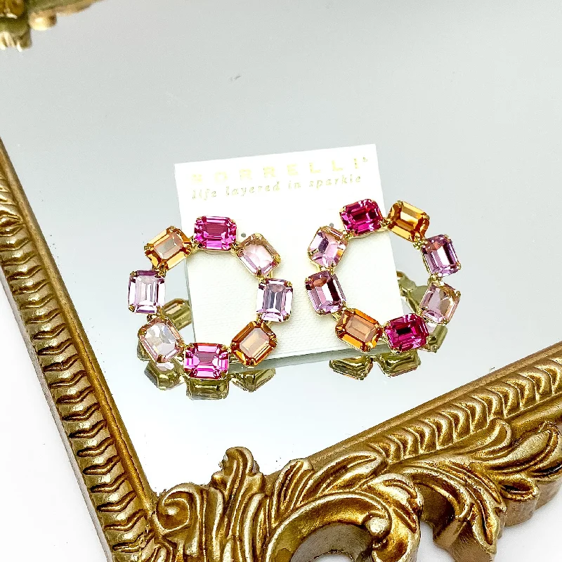 Soft threader earrings-Sorrelli | Octavia Statement Earrings in Bright Gold Tone and First Kiss