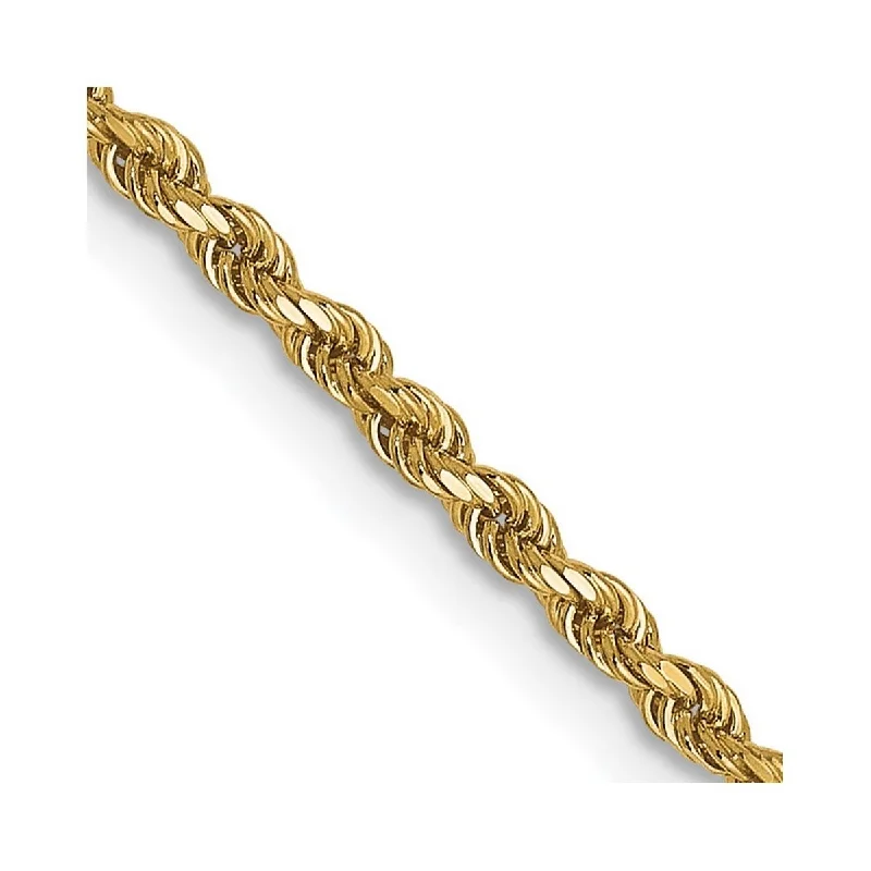 Bead charm bangles-Curata 10k Yellow Gold Solid Polished Lobster Claw Closure Valu plus 1.5mm Sparkle Cut Chain Bracelet