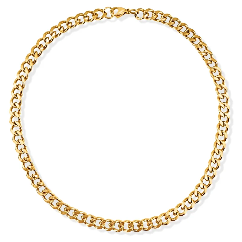 Thin bead necklaces-Marla Curb Chain Necklace