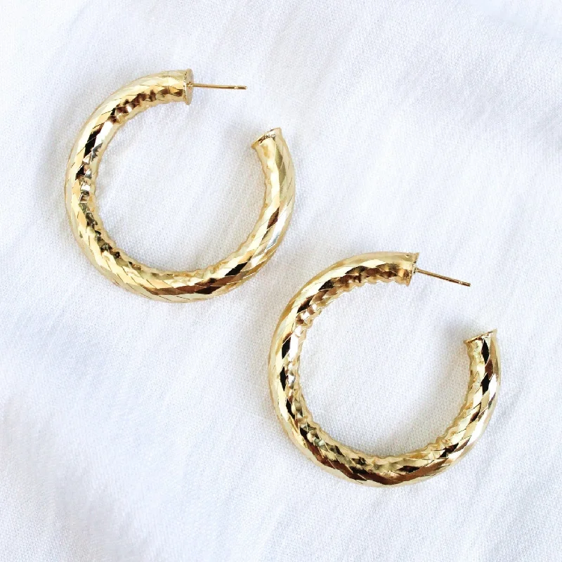 Flax cord earrings-Kinsey Designs | Jasmine Small Gold Tone Hoop Earrings