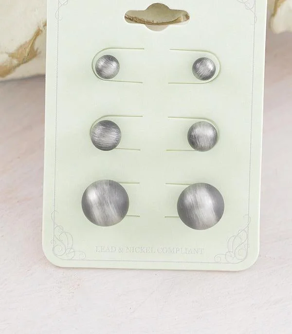 Sleek drop earrings-Faux Navajo Pearl Stud Earrings Set