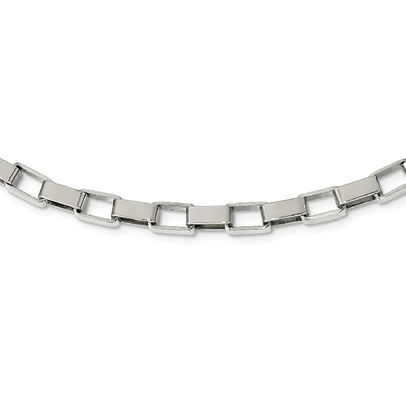 Swirl shape necklaces-Stainless Steel Link 22in Necklace