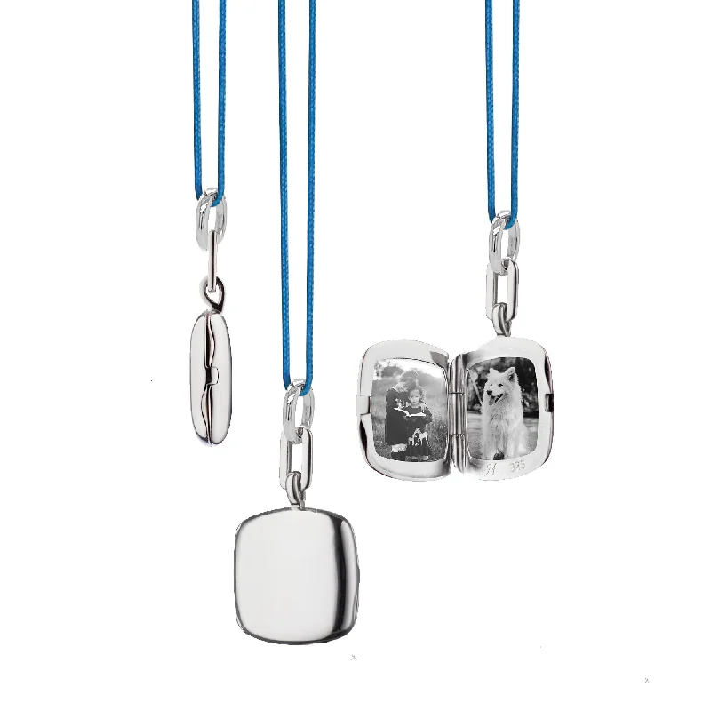 Square shape necklaces-Slim Corded "Viv" Locket Necklace