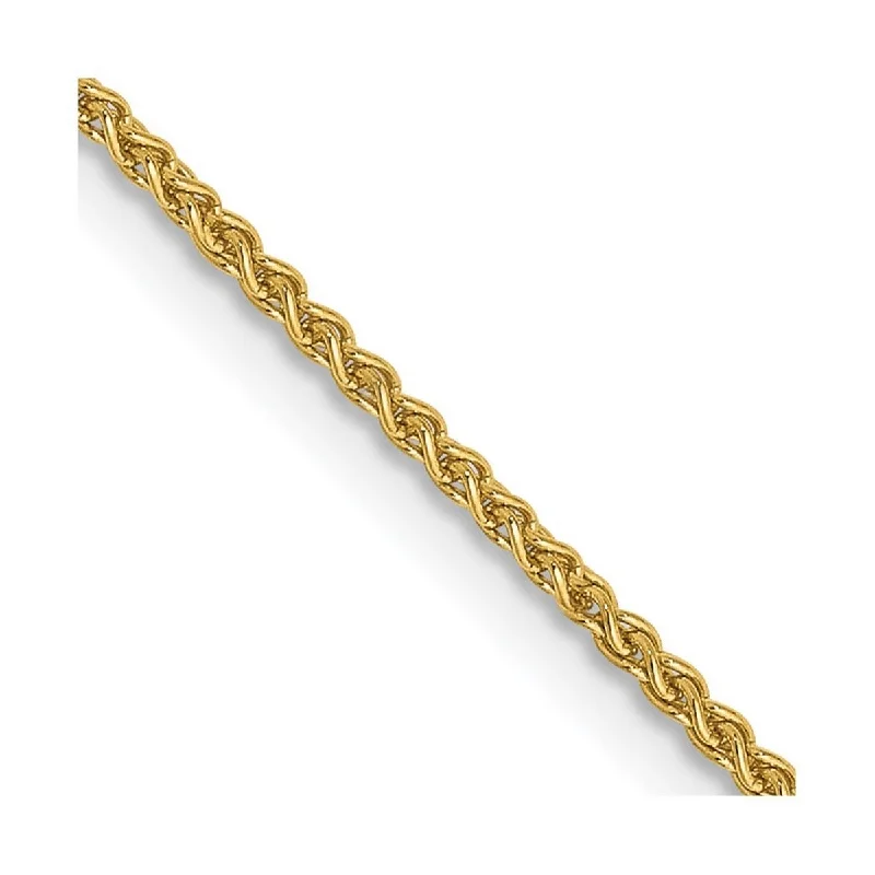 Rustic flair bangles-Curata 14k Yellow Gold Solid Polished 1.25mm Spiga Chain Bracelet Lobster Claw