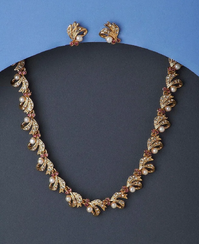 Reed weave necklaces-Beautiful Real Pearl Necklace Set