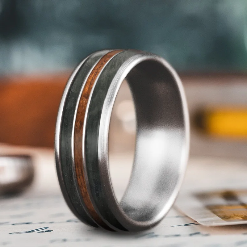 Pure form rings-Custom Design - 3-Inlay Narrow Center GPRpiBFV0XTw9qaJVwtpD__h