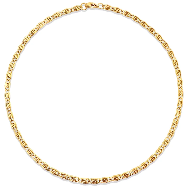 Thick chain necklaces-Ornella Snail Chain Choker Necklace