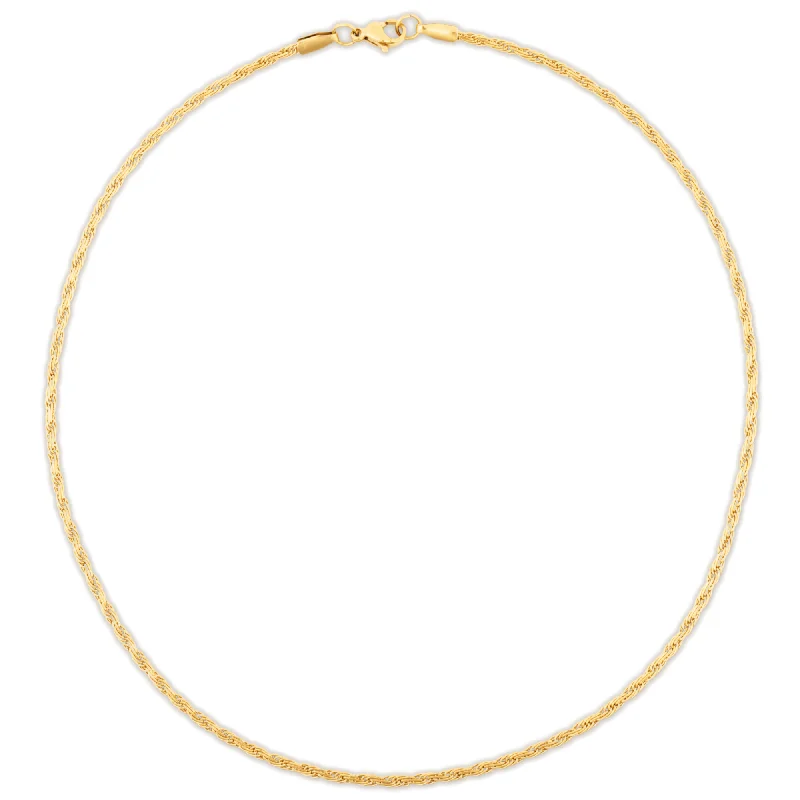 Firm clasp necklaces-Calla Flat Rope Chain Necklace